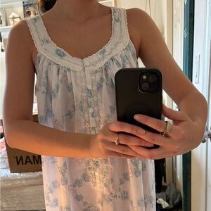 Vintage Floral Lace-Trimmed Chemise